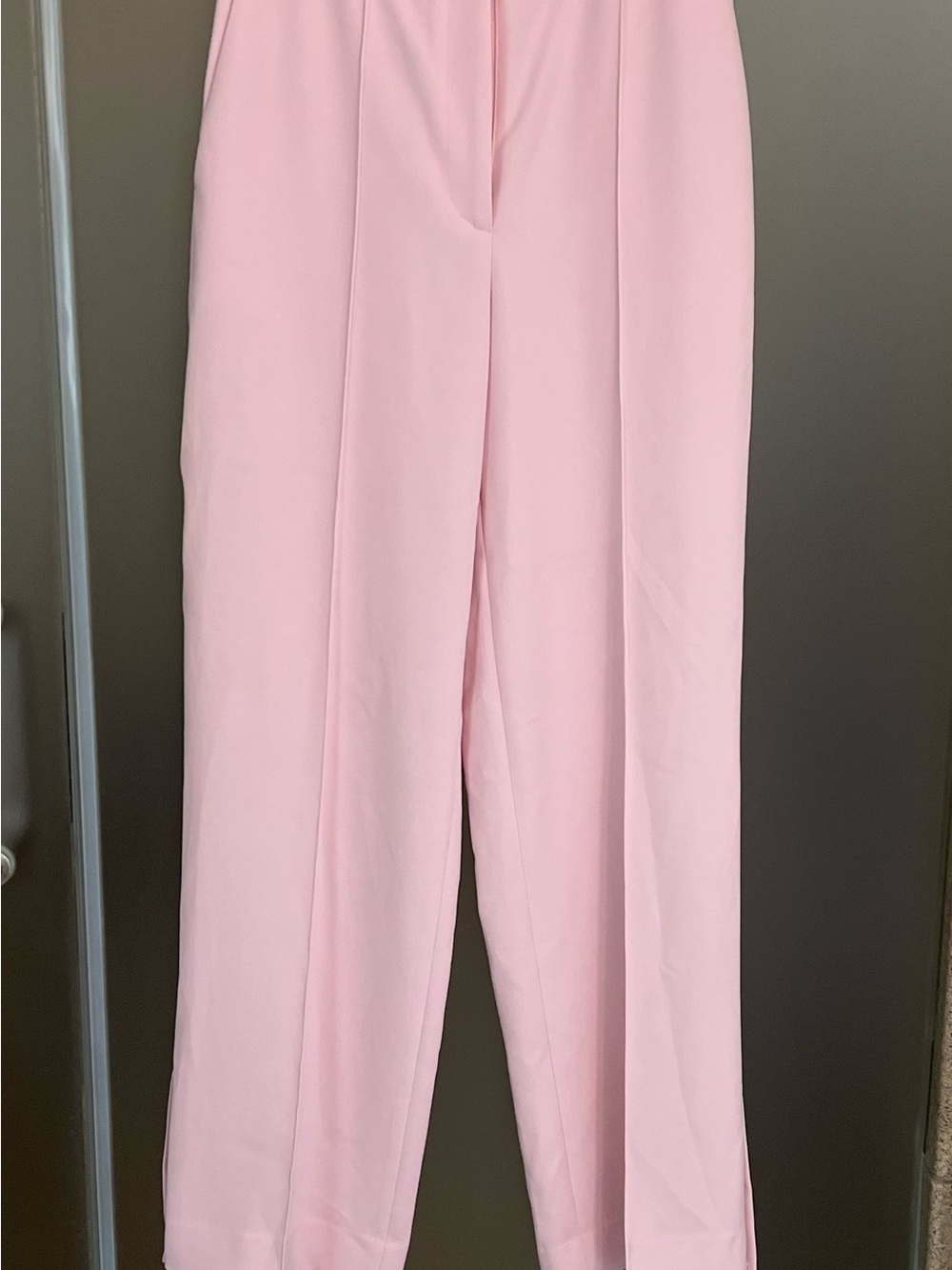Reiss Pastel Pink Wide-Leg Trousers